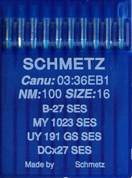 Иглы для промышленных машин Schmetz DCx27 SES №100