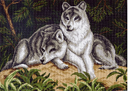 Канва/ткань с рисунком Матренин Посад 0614 "Волчья пара"