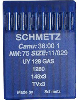 Иглы для промышленных машин Schmetz UY 128 GAS №75