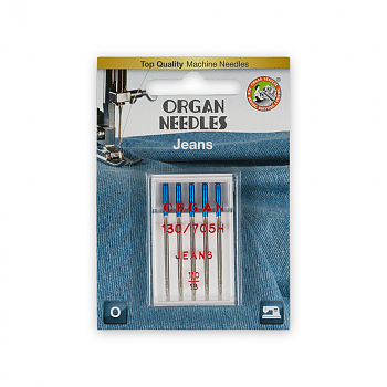 Иглы для швейных машин Organ для джинсы №110 5 шт в блистере 5524110BL